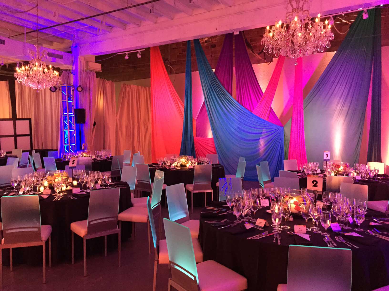 Lighting and decor for corporate dinner event in Houston 30 Years of Events 2